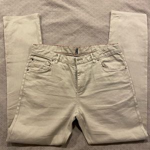 Johnnie-O Light grey Casual linen 5 pocket pants